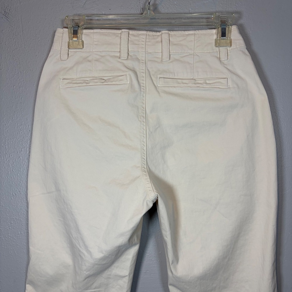 Gap Downtown Khaki Chino Cream Off White Slim Tapered Pants 0 S/541213-00 - Picture 4 of 12